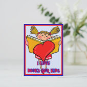 私は本が大好き子供へ ポストカード (スタンド正面)