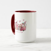 私は本とコーヒーマグが大好き マグカップ (正面左)