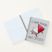 私は本とピアノ、本物のフリーハンドアートが大好き ノートブック (内部)