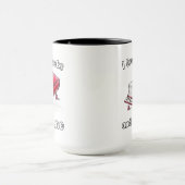 私は本とピアノ、本物のフリーハンドアートが大好き マグカップ (中央)