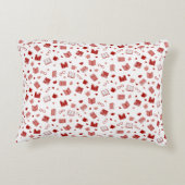 私は本と可愛読い赤い柄が大好き アクセントクッション (裏面)