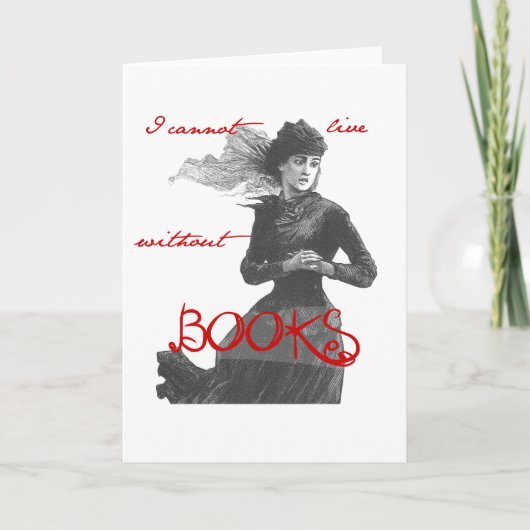 私は本なしに住むことができません カード (正面)