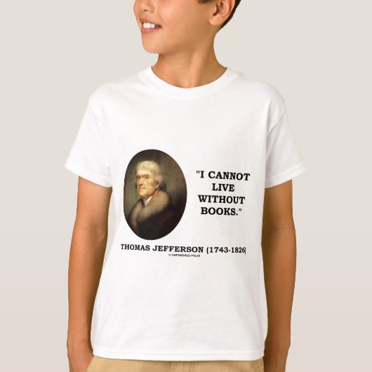 私は本なしに住むことができません Tシャツ (正面)