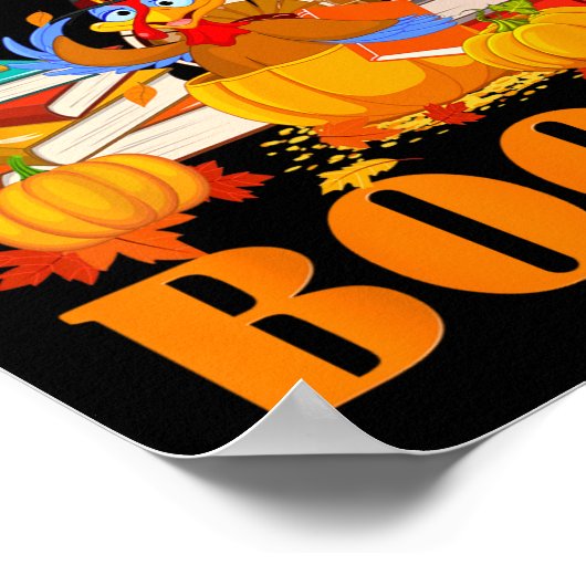 私は本に感謝している秋司書感謝していおもしろいさん ポスター (角)