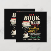 私は本のおたく – 本の恋人 – 文学 セーブザデート (正面/裏面)