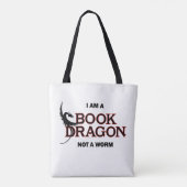 私は本のドラゴンみみずではなくです トートバッグ (裏面)
