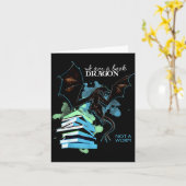 私は本のドラゴン、ワームじゃない!面白い本が好きなんだ! カード (黄色い花)