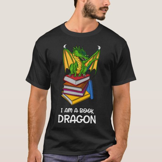 私は本のドラゴン Tシャツ (正面)