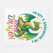 私は本の虫じゃない.... フリースブランケット (正面(横))