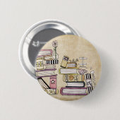 私は本の虫です 缶バッジ (正面&裏面)