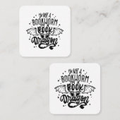 私は本の虫ではない私は本のドラゴンのファンタジー本だ スクエア名刺 (正面/裏面)