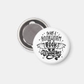 私は本の虫ではない私は本のドラゴンのファンタジー本だ マグネット (正面/裏面)