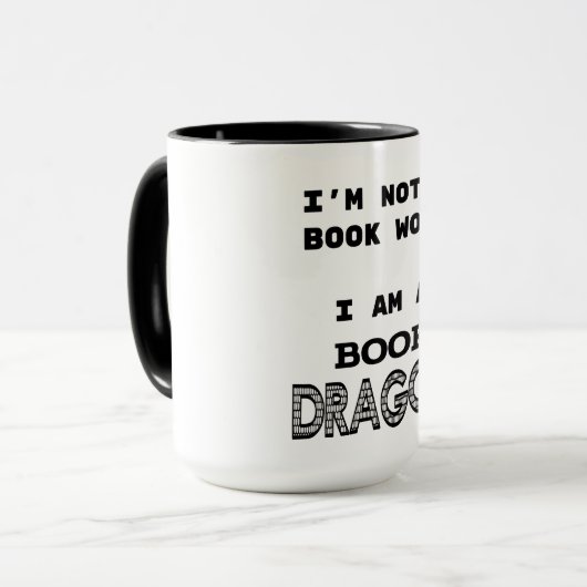 私は本の虫ではない私は本の竜 マグカップ (正面左)