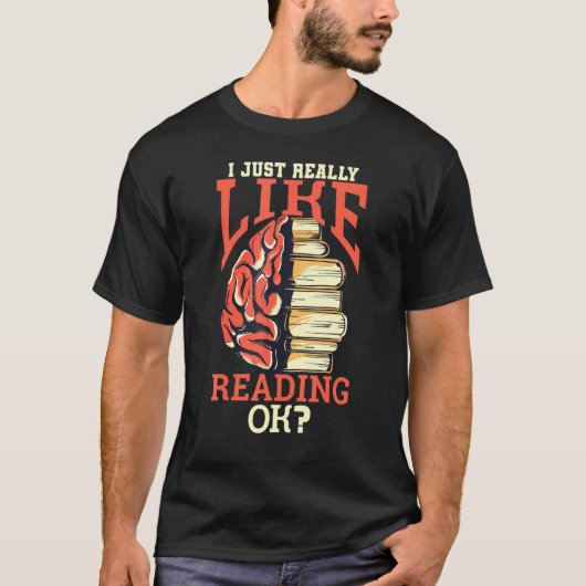 私は本の読み読手が大好きだ Tシャツ (正面)