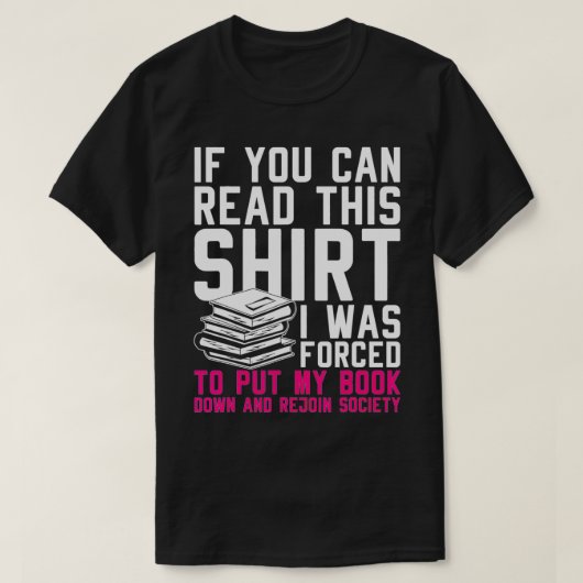 私は本を下ろして再会を余儀なくされた Tシャツ (デザイン正面)