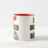 私は本を愛します ツートーンマグカップ (中央)