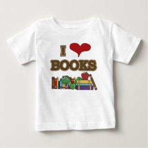 私は本を愛します ベビーTシャツ