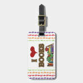 私は本を愛します ラゲッジタグ (正面縦)