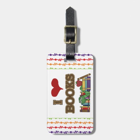 私は本を愛します ラゲッジタグ (正面縦)