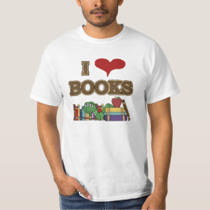 私は本を愛します Tシャツ