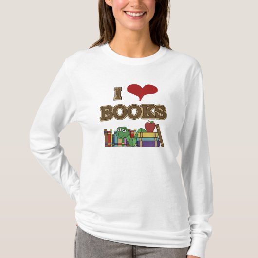 私は本を愛します Tシャツ (正面)
