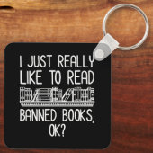 私は本を禁止する読ことが本当に好きなの? キーホルダー (裏面)