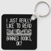 私は本を禁止する読ことが本当に好きなの? キーホルダー (裏面)