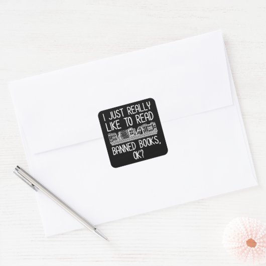 私は本を禁止する読ことが本当に好きなの? スクエアシール (封筒)