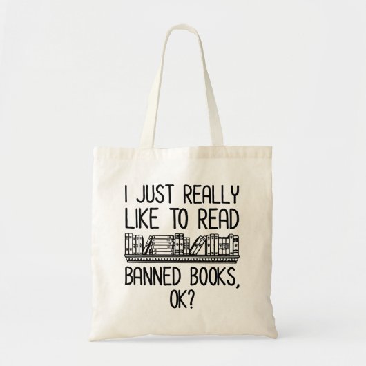 私は本を禁止する読ことが本当に好きなの？ トートバッグ (正面)