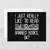 私は本を禁止する読ことが本当に好きなの? ポストカード (正面/裏面)