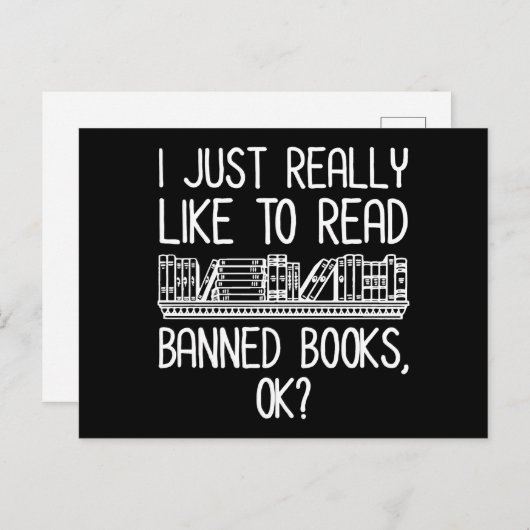 私は本を禁止する読ことが本当に好きなの？ ポストカード (正面/裏面)