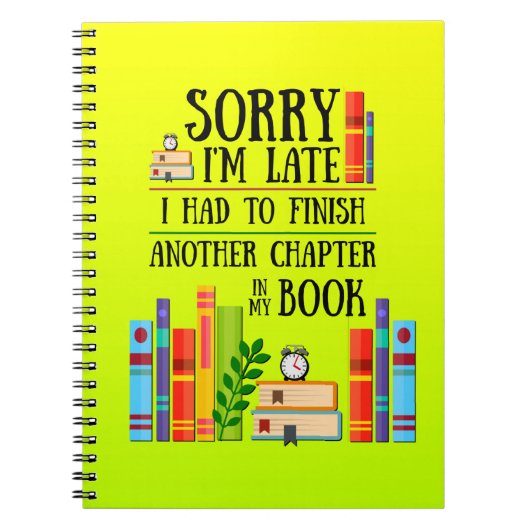 私は本を終えなければならなくてごめんなさい ノートブック (正面)