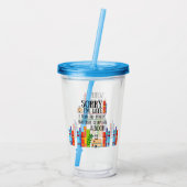 私は本を終えなければならなくて残念だ アクリルタンブラー (裏面)