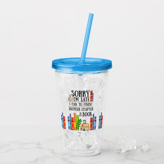 私は本を終えなければならなくて残念だ アクリルタンブラー (アイス裏面)