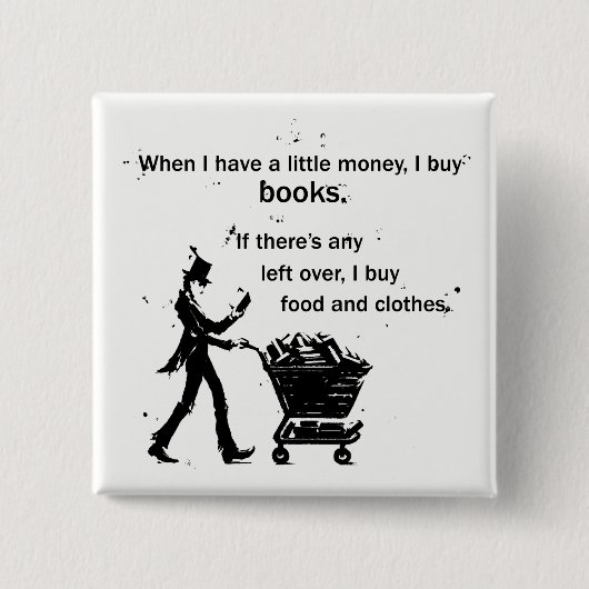 私は本を買います 缶バッジ (正面)