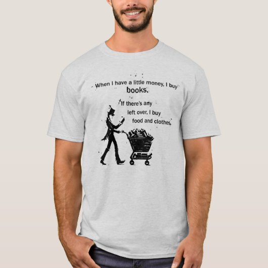 私は本を買います Tシャツ (正面)