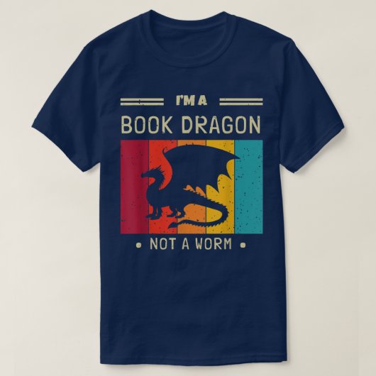 私は本ドラゴンではないワームの本の恋人651 Tシャツ (デザイン正面)