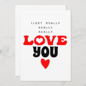 私は本当にあなたがバレンタインデーのカードを愛している (正面/裏面)