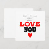 私は本当にあなたがバレンタインデーのカードを愛している (正面/裏面)