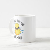 私は本当にあなたが多くのスポンジパおもしろいンを浸して愛する コーヒーマグカップ (正面左)