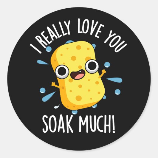 私は本当にあなたが多くのスポンジプンダークBG浸して愛している ラウンドシール (正面)