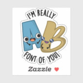 私は本当にあなたのタイプおもしろいプンのフォント シール (シート)