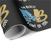 私は本当にあなたのタイプのおもしろいフォントプンダークBG ラッピングペーパー (ロールコーナー)