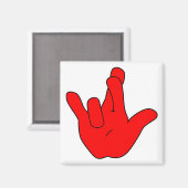 私は本当にあなたを愛しているASL ©WhiteTigerLLC.Com マグネット (正面/裏面)