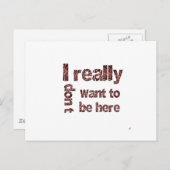 私は本当にここにいたくない ポストカード (正面/裏面)