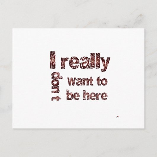 私は本当にここにいたくない ポストカード (正面)
