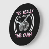 私は本当にこの糸の編み物のすべてを必要とする ラージ壁時計 (傾斜)