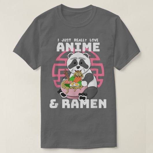 私は本当にアニメ ラーメン パンダが大好きです Tシャツ (デザイン正面)