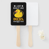 私は本当にアヒルが好きだ ハンドファン (正面&裏面)