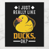 私は本当にアヒルが好きだ ワインラベル (シングルラベル)